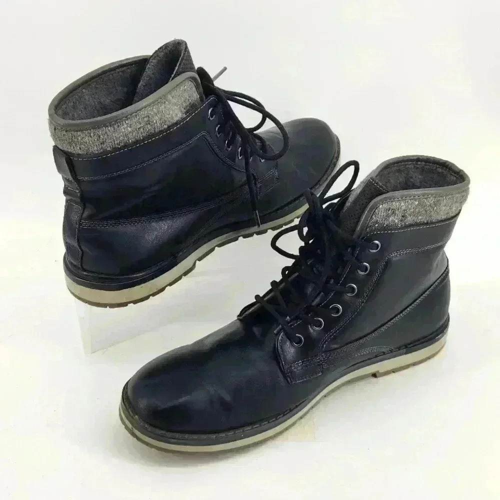SONIMA MEN BLACK ANKLE BOOTS